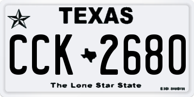 TX license plate CCK2680
