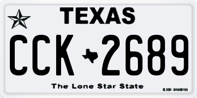 TX license plate CCK2689