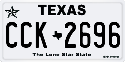 TX license plate CCK2696