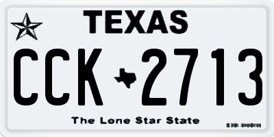 TX license plate CCK2713