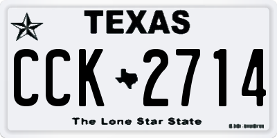 TX license plate CCK2714