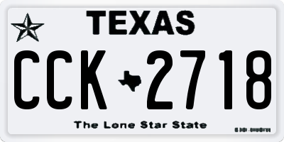 TX license plate CCK2718