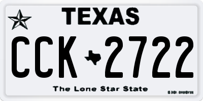TX license plate CCK2722