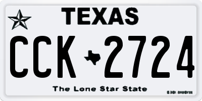 TX license plate CCK2724