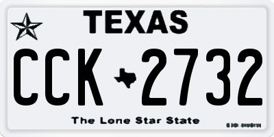 TX license plate CCK2732