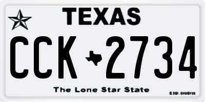 TX license plate CCK2734