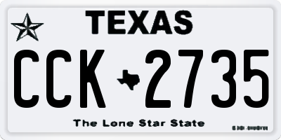 TX license plate CCK2735