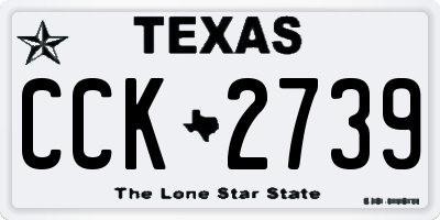 TX license plate CCK2739