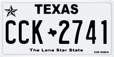 TX license plate CCK2741