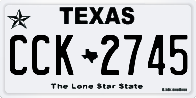 TX license plate CCK2745