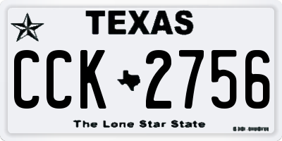 TX license plate CCK2756