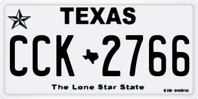 TX license plate CCK2766