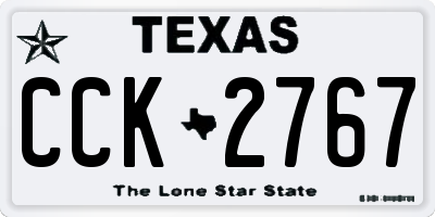 TX license plate CCK2767