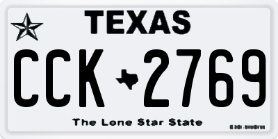 TX license plate CCK2769