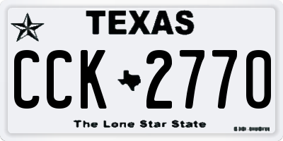 TX license plate CCK2770