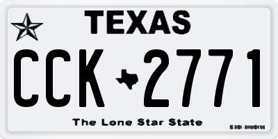 TX license plate CCK2771