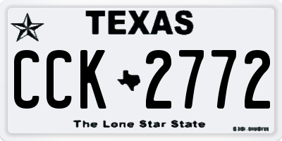 TX license plate CCK2772