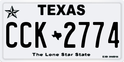TX license plate CCK2774