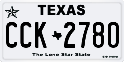 TX license plate CCK2780