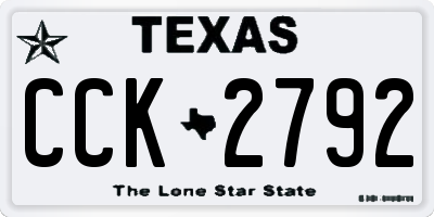 TX license plate CCK2792