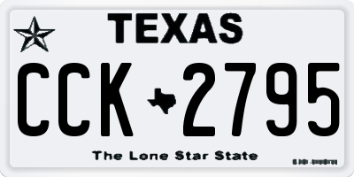 TX license plate CCK2795