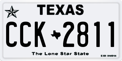 TX license plate CCK2811