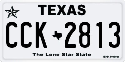 TX license plate CCK2813