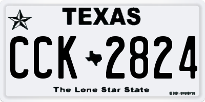TX license plate CCK2824