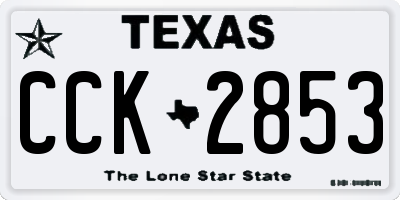 TX license plate CCK2853