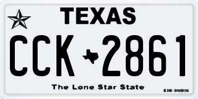 TX license plate CCK2861