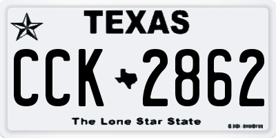 TX license plate CCK2862