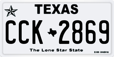 TX license plate CCK2869