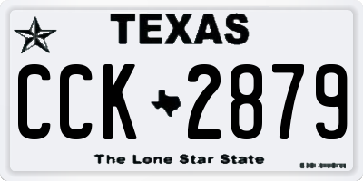 TX license plate CCK2879