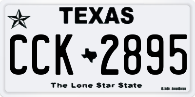 TX license plate CCK2895