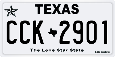 TX license plate CCK2901