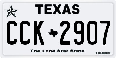 TX license plate CCK2907