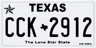 TX license plate CCK2912