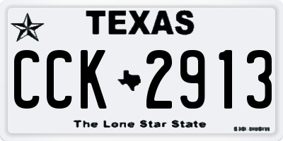 TX license plate CCK2913