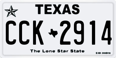 TX license plate CCK2914