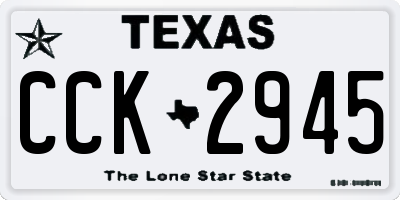 TX license plate CCK2945