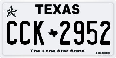 TX license plate CCK2952