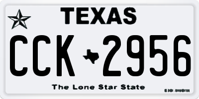 TX license plate CCK2956