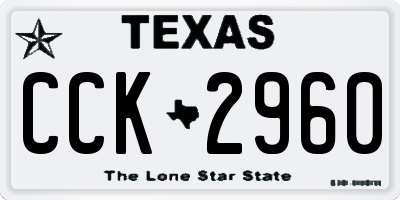 TX license plate CCK2960