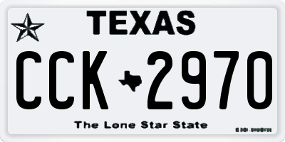 TX license plate CCK2970