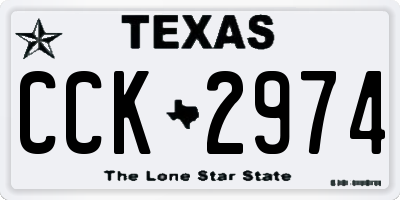 TX license plate CCK2974