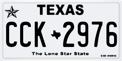 TX license plate CCK2976