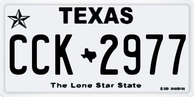 TX license plate CCK2977
