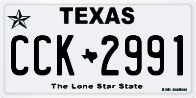 TX license plate CCK2991