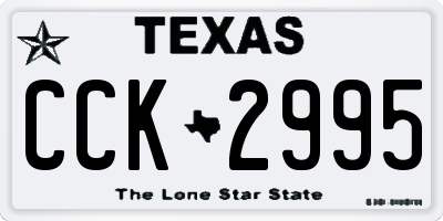TX license plate CCK2995