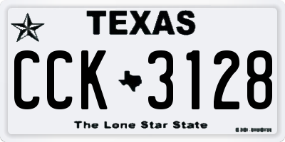 TX license plate CCK3128